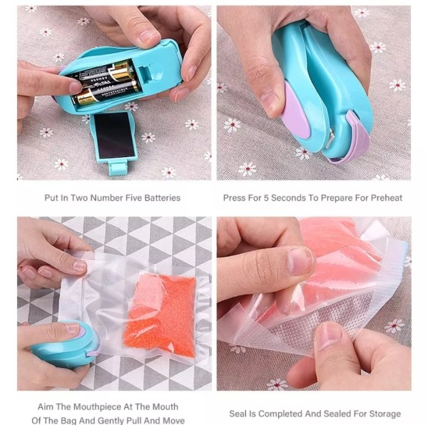 Usb Rechargeable Suction Sealing Machine, Small Mini Portable