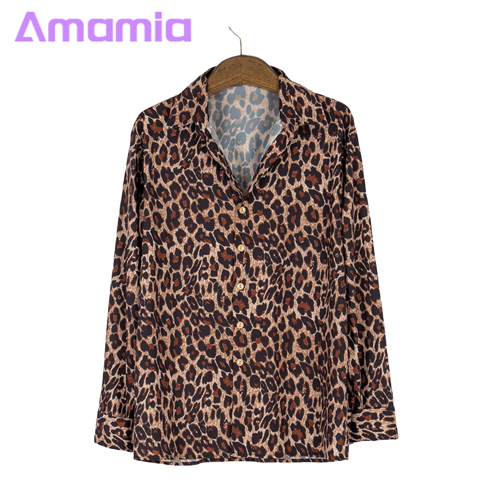 Long Sleeve Men Shirt Stylish Men's Leopard Print Shirt Trendy Long Sleeve Cardigan for Vacation Club Party Slim Fit Design Men Vintage Shirt. 