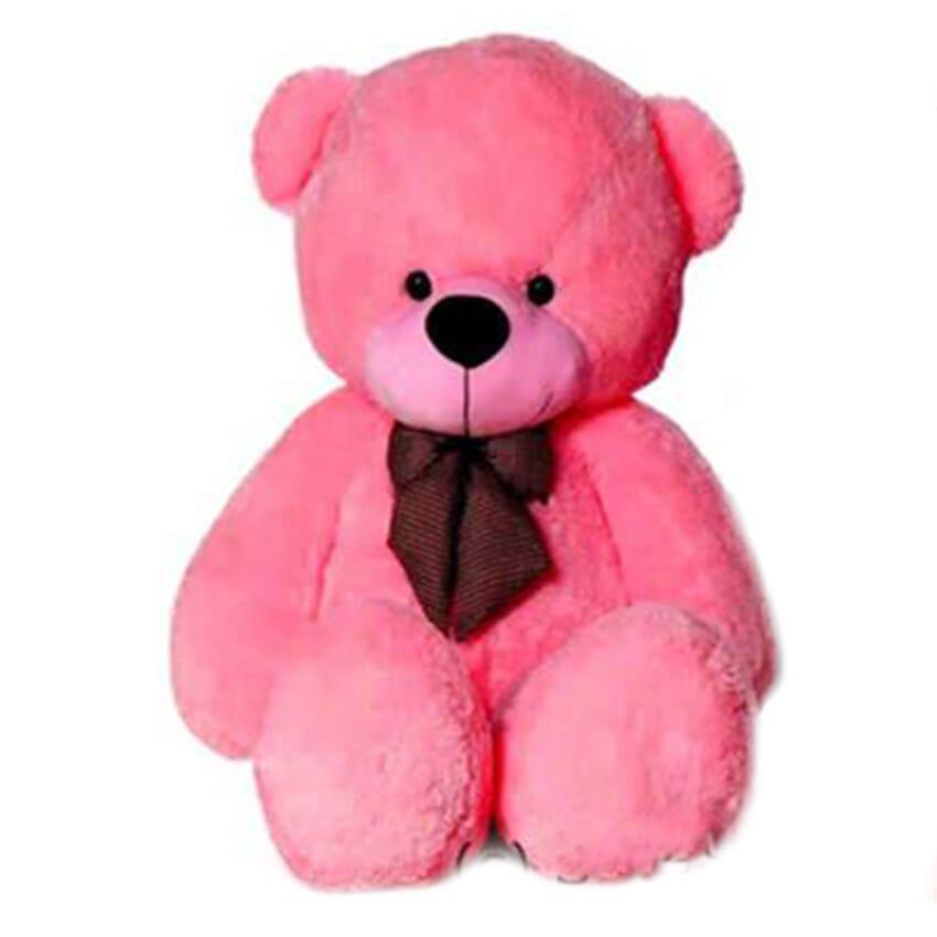 pink colour big teddy bear