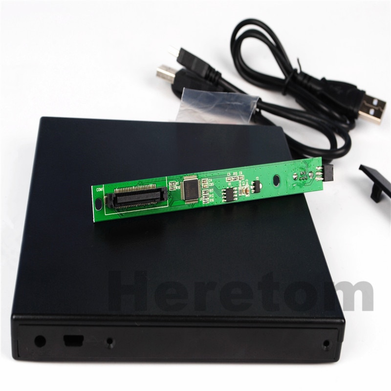 12.7mm USB 2.0 DVD/CD-ROM Case PATA SATA Drive External Enclosure For Laptop