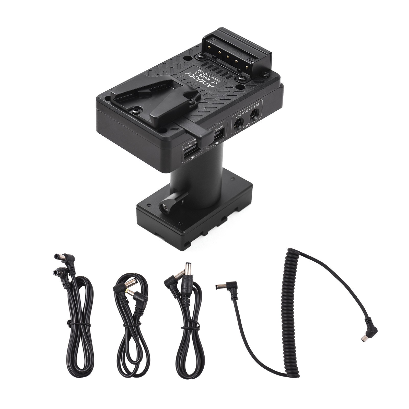 V ock V Mount Battery Plate to BP-U Dummy Battery Adapter with Adjustable Rod. 