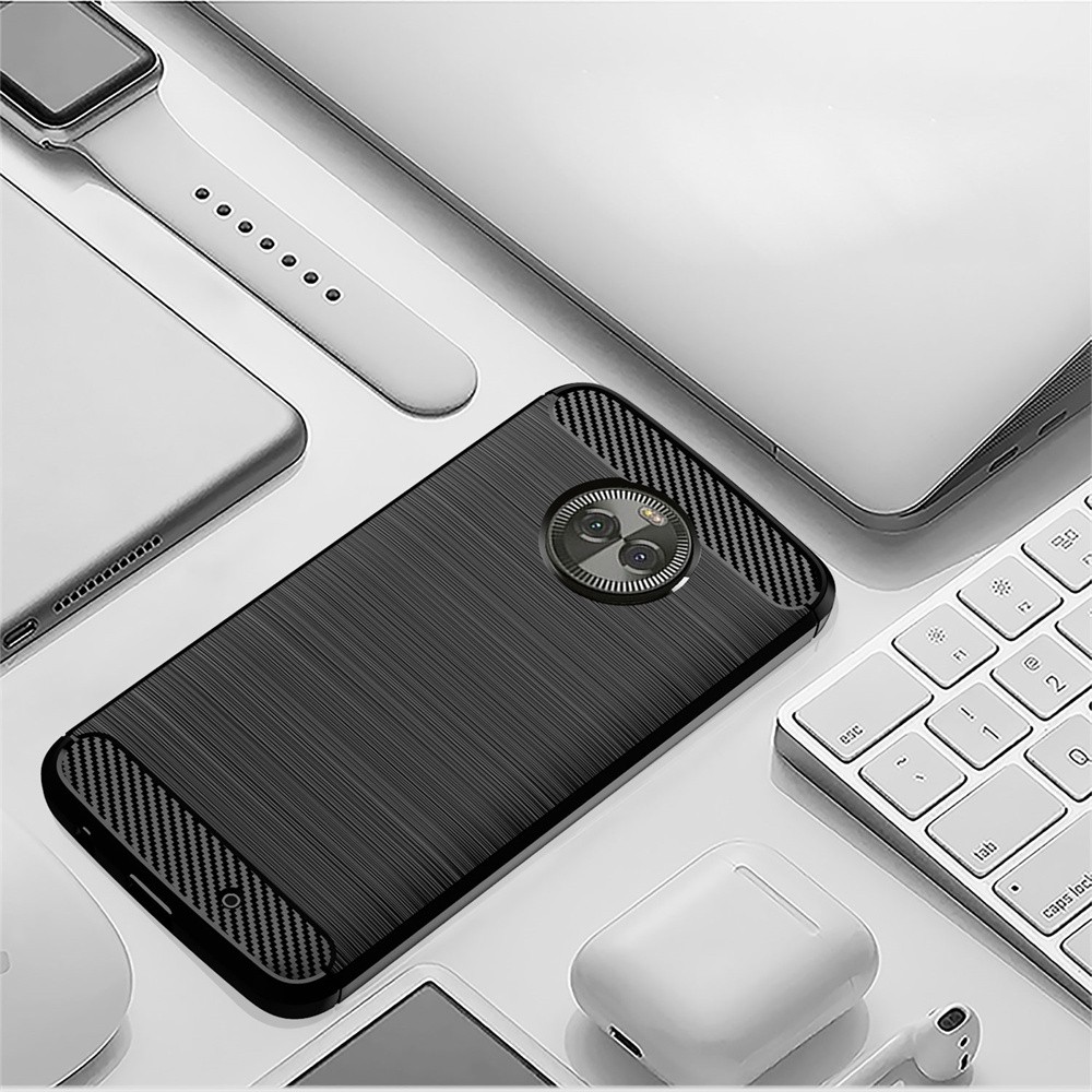 Leweisi Carbon Fiber Bumper Phone Case For Motorola Moto X4 Back Cover Coque Shockproof Protective. 
