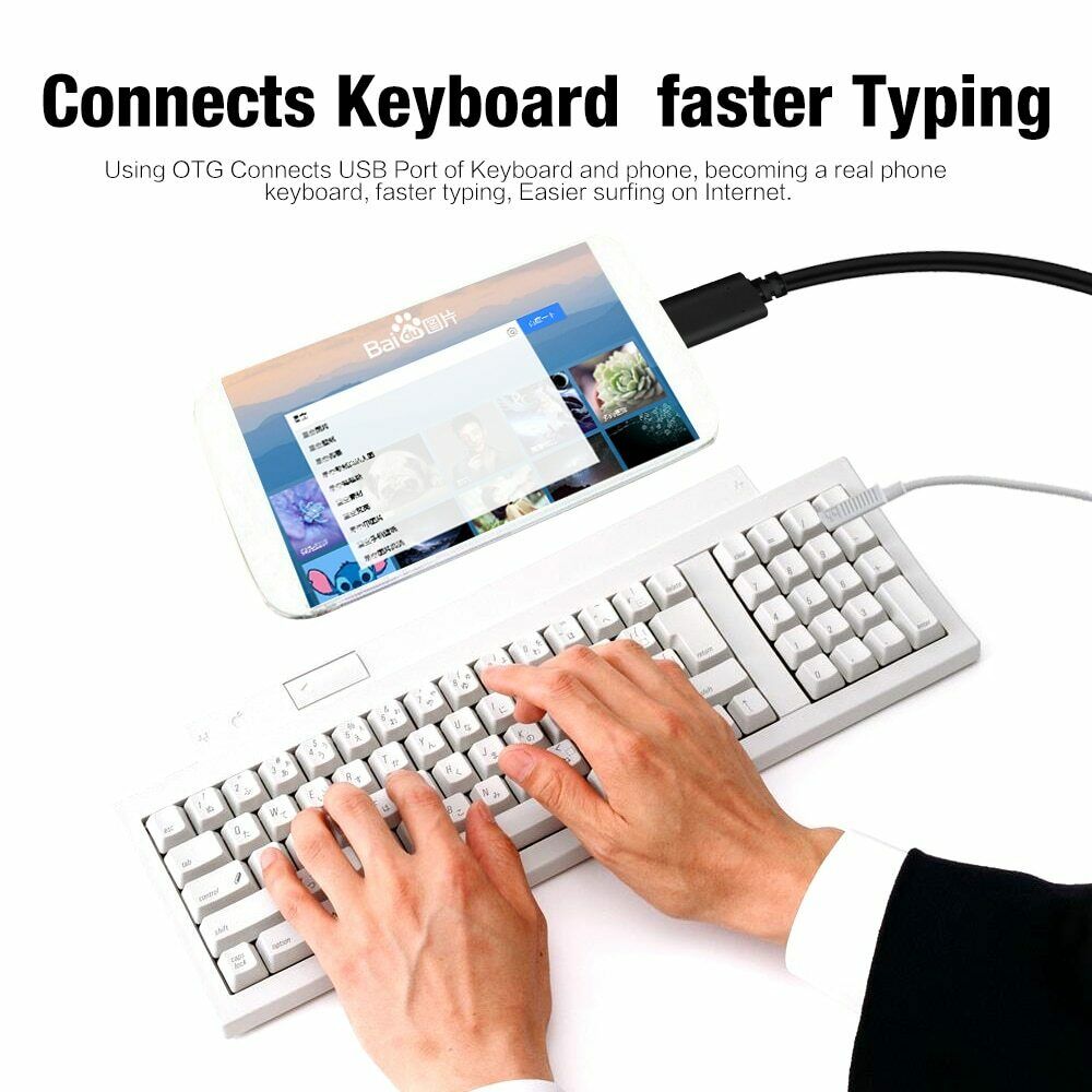USB 2.0 Type C OTG Data Cable Adapter Converter For Samsung Huawei Xiaomi Redmi Mi. 