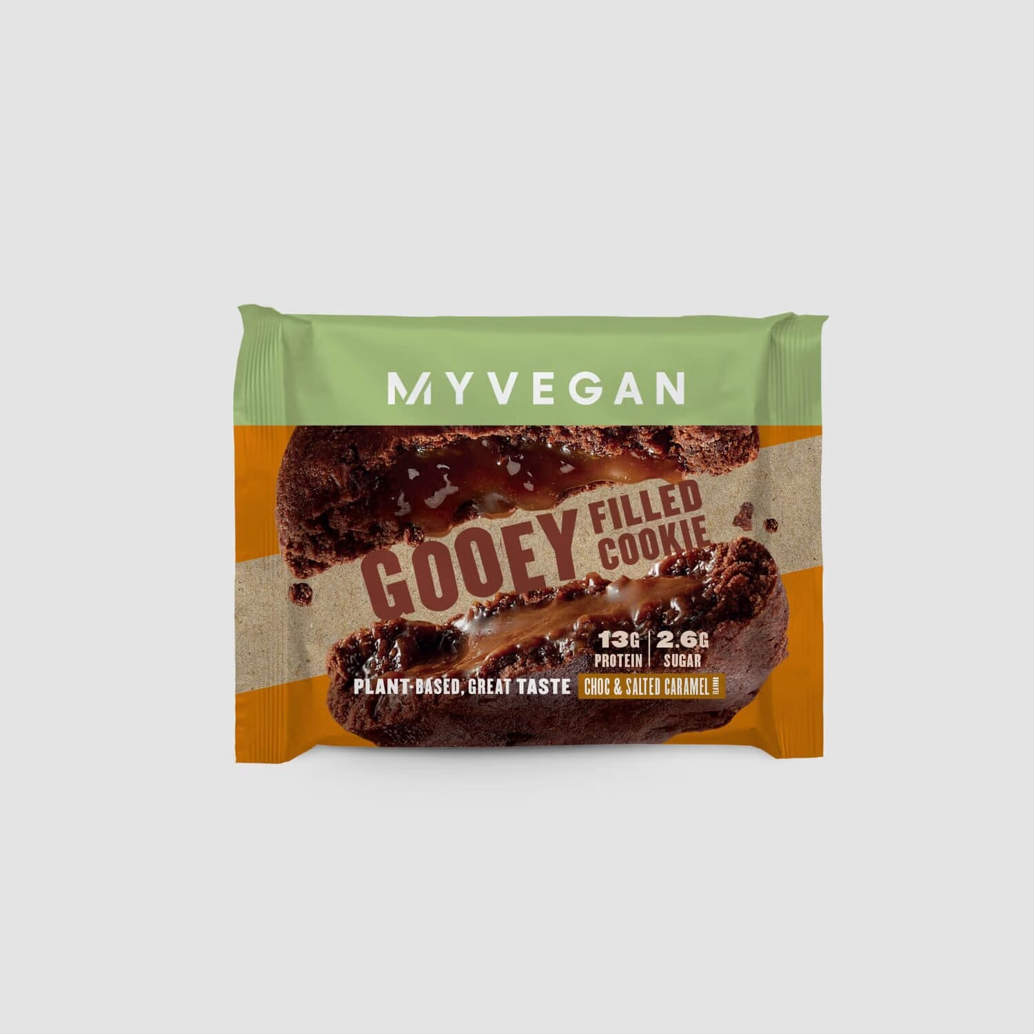 MyProtein Gooey Filled Protein Cookie Choc & Salted Caramel Flavor. 