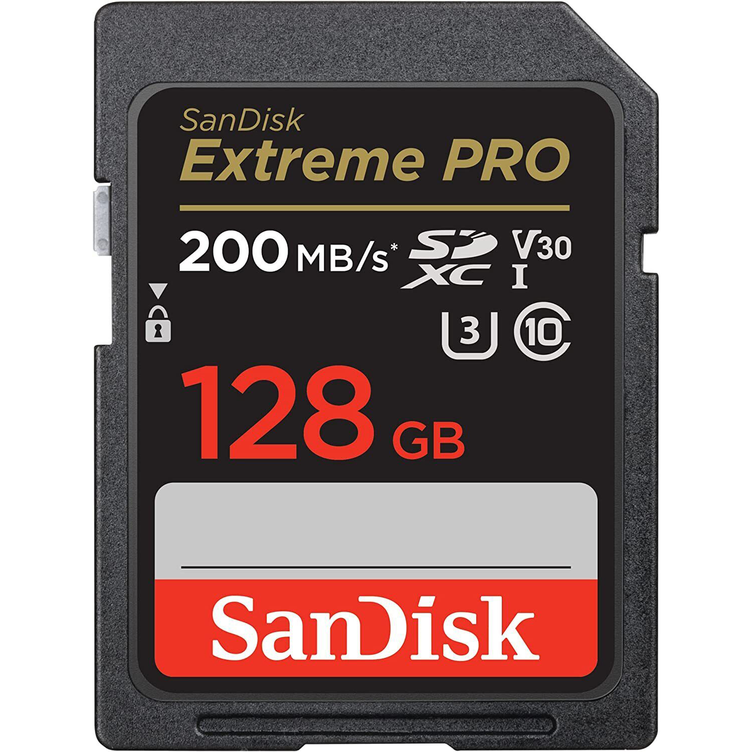 SanDisk Extreme Pro 64GB ,128GB SD Card C10, U3, V30, 4K 200Mb/s International Version. 