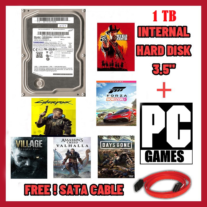 1TB Hard Drive With Free Big Games
