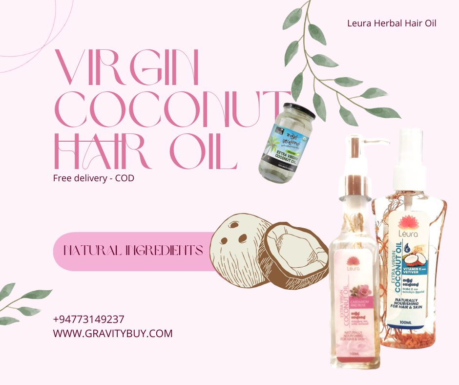 Hair Oil Virgin Coconut Oil with Natural Lavender - Hair Oil and Moisturizer 100ml. 