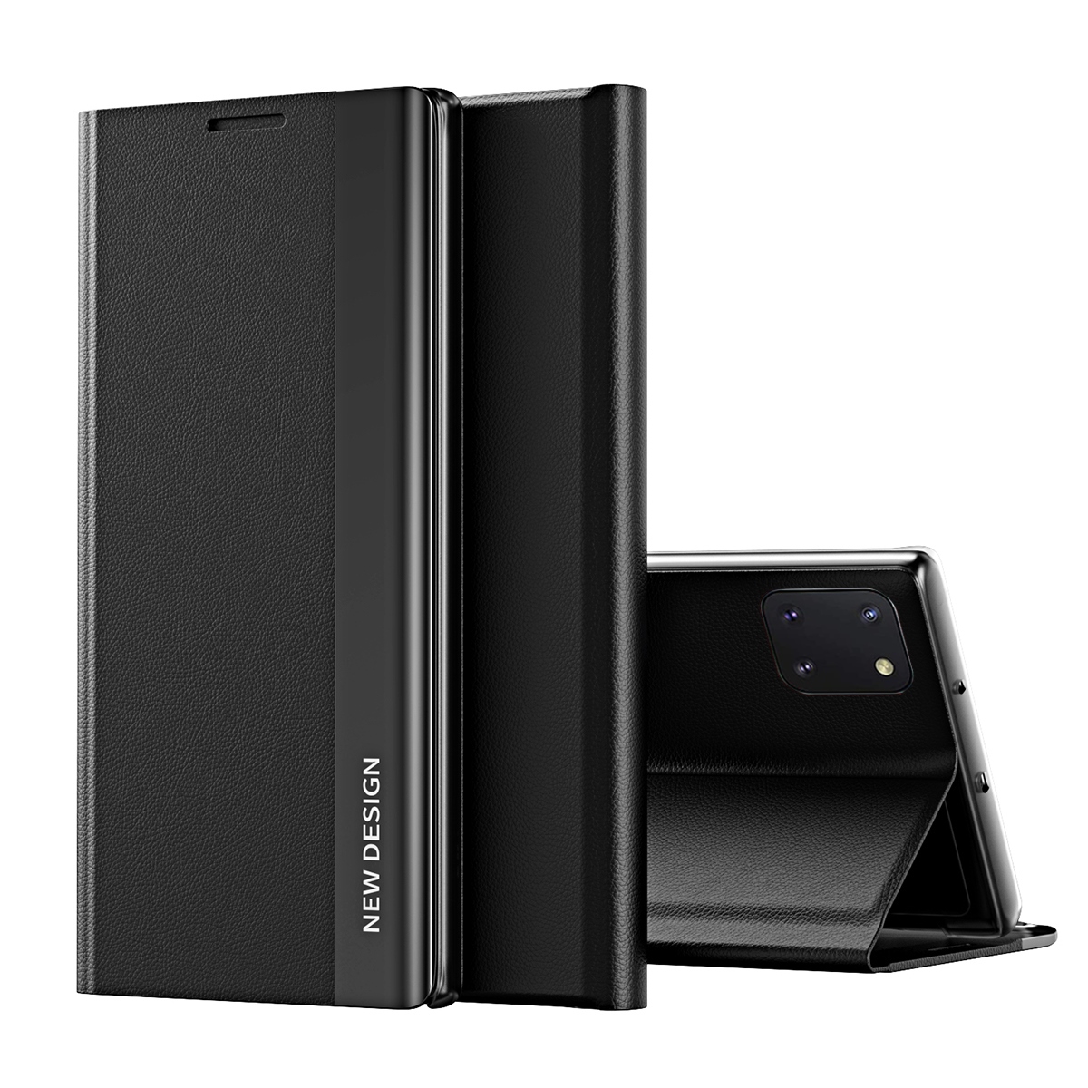For Samsung Galaxy Note 10 Lite Thin Slim Folio Flip Leather Magnetic Closure Case Cover
