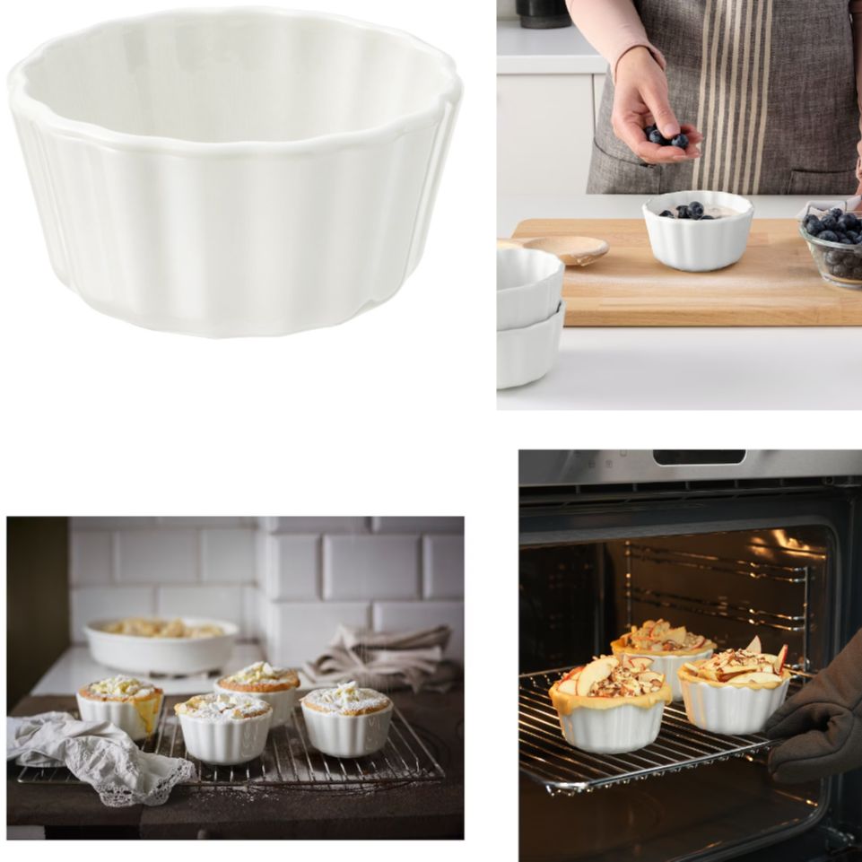 IKEA VARDAGEN Pie dish off-white 11cm -2Pcs