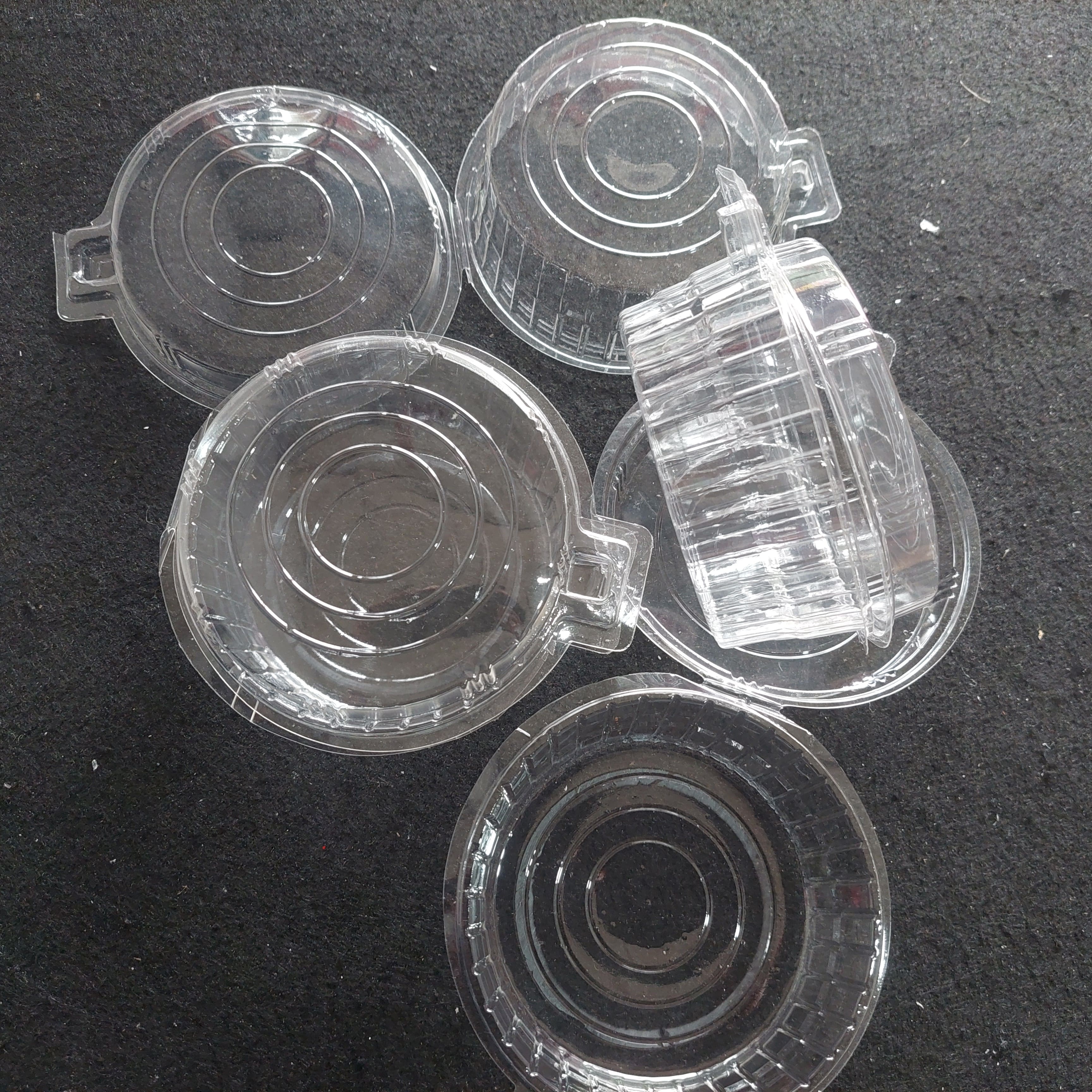 100pc Transparent Donut Holder Disposable Donut Tray Cup Doughnut Cup 100/50/25Pcs