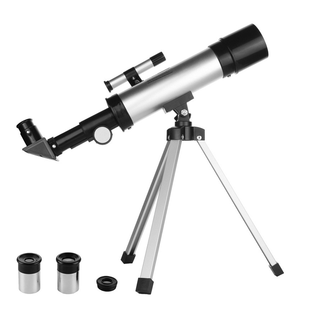 Erchu Astronomical Mirror with 90x Band Viewing Binocular and Tripod - silver. 