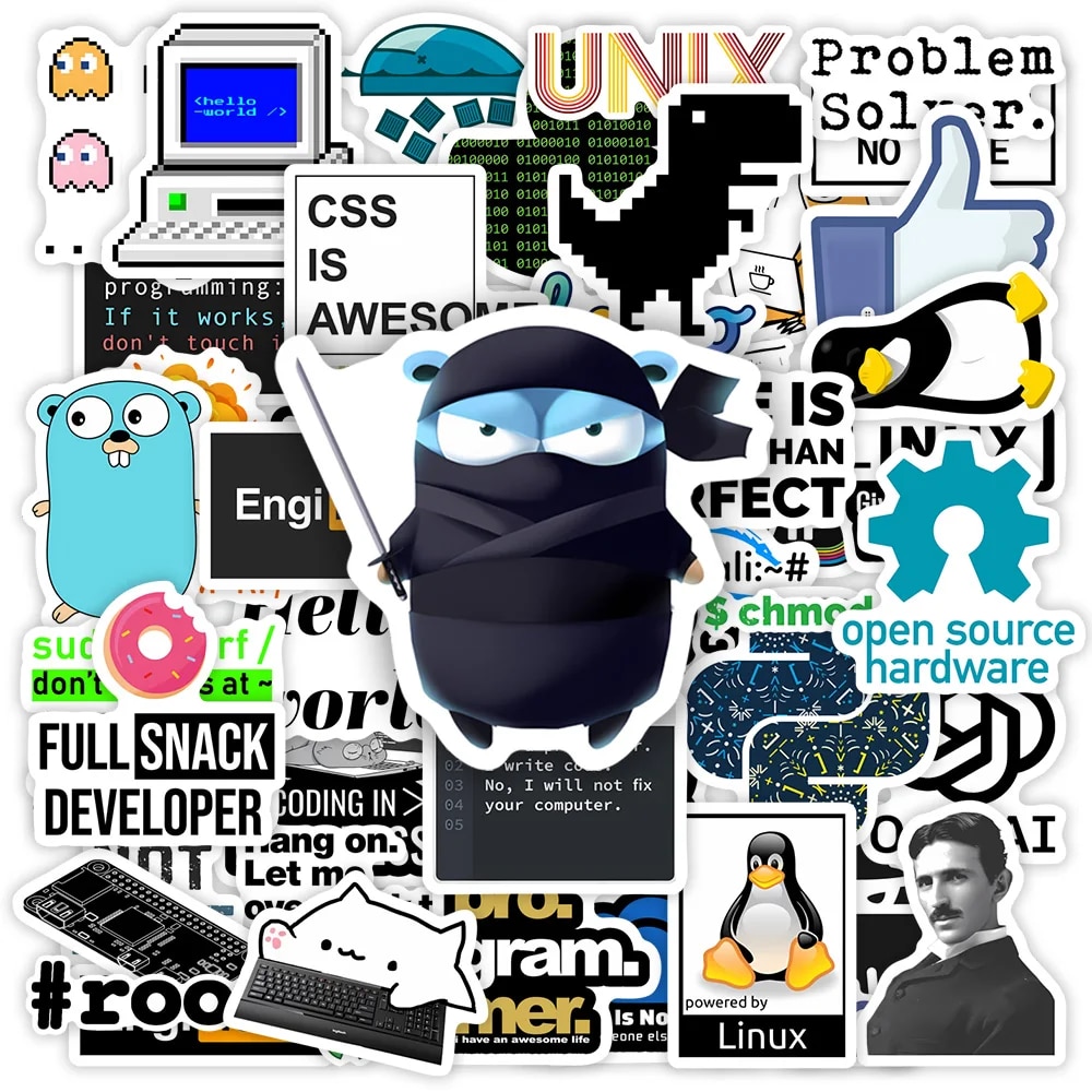 Developers Programming Languages Stickers Logo Github Go Python Linux ...