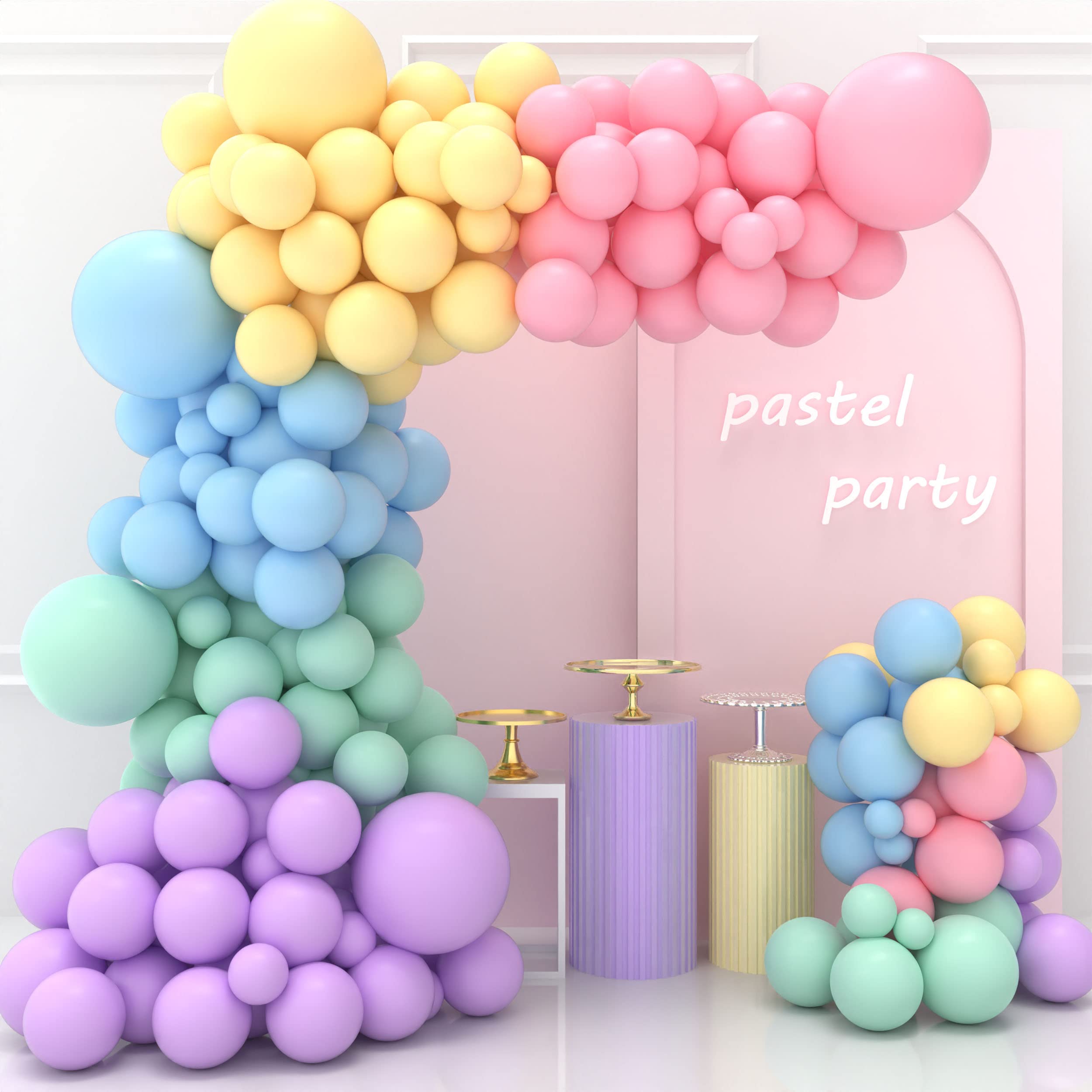 Pastal Multi Color Balloon (15) Packet Pastel Birthday Decoration. 