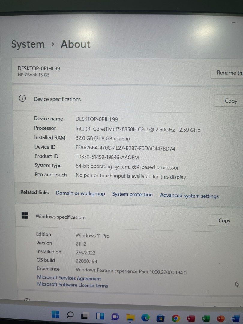 Hp Zbook 15 G5, i7 8th generation 16GB Ram 512GB with Nvidia P2000 4GB Graphics. 
