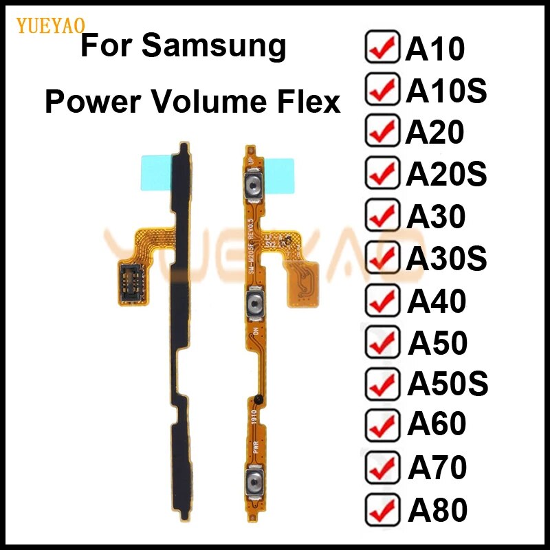 Power ON OFF Mute Switch Control Key Volume Button Flex Cable For Samsung Galaxy A80 A70 A60 A50 A40 A30 A10 A10S A20S A30S A50S
