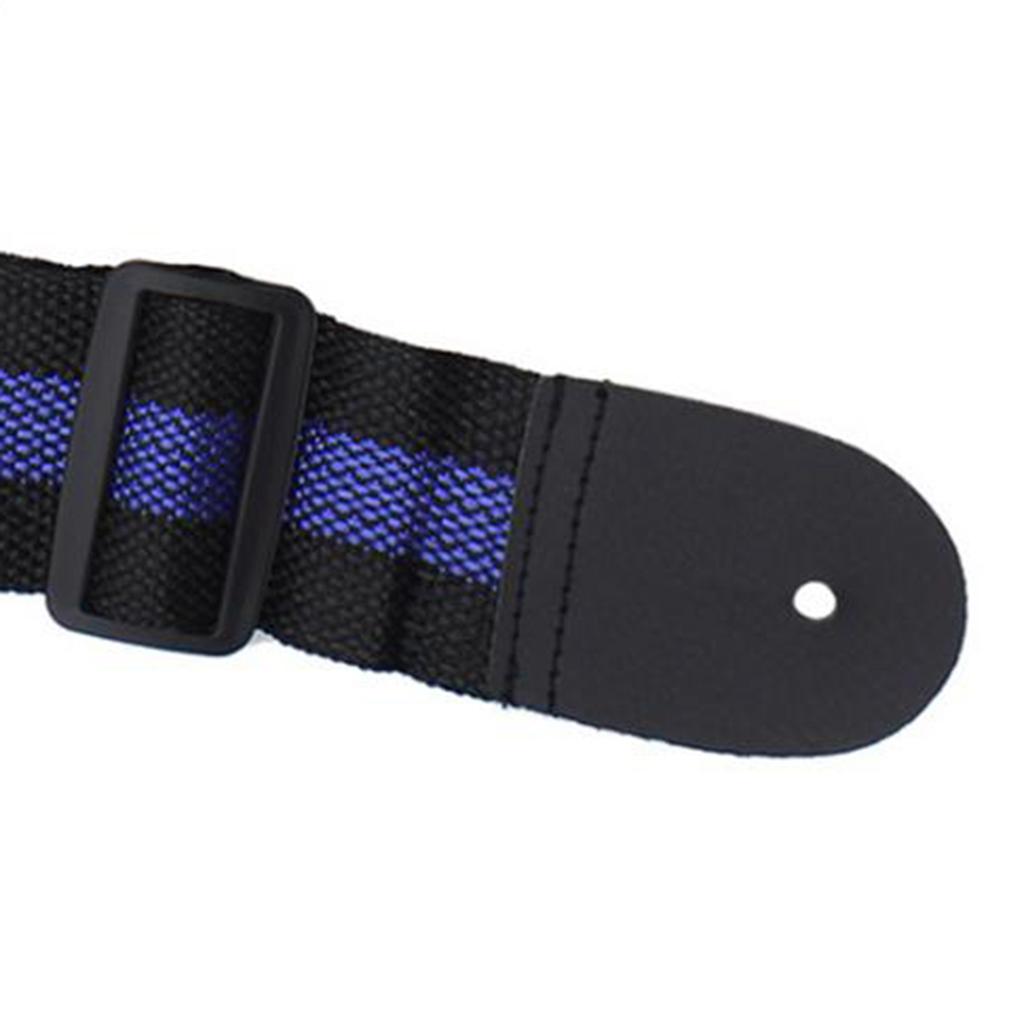 Soft Nylon Guitar Strap Belt with Leather End - Guitar Ukulele Mandolin Strap Belt For Acoustic/ Electric/ Bass/ Classical Guitar Mandolin, Ukulele. 