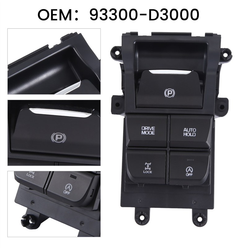93300-D3000 Handbrake Switch Car Console Floor Switch Complete for 2015+ 93300-F8050. 