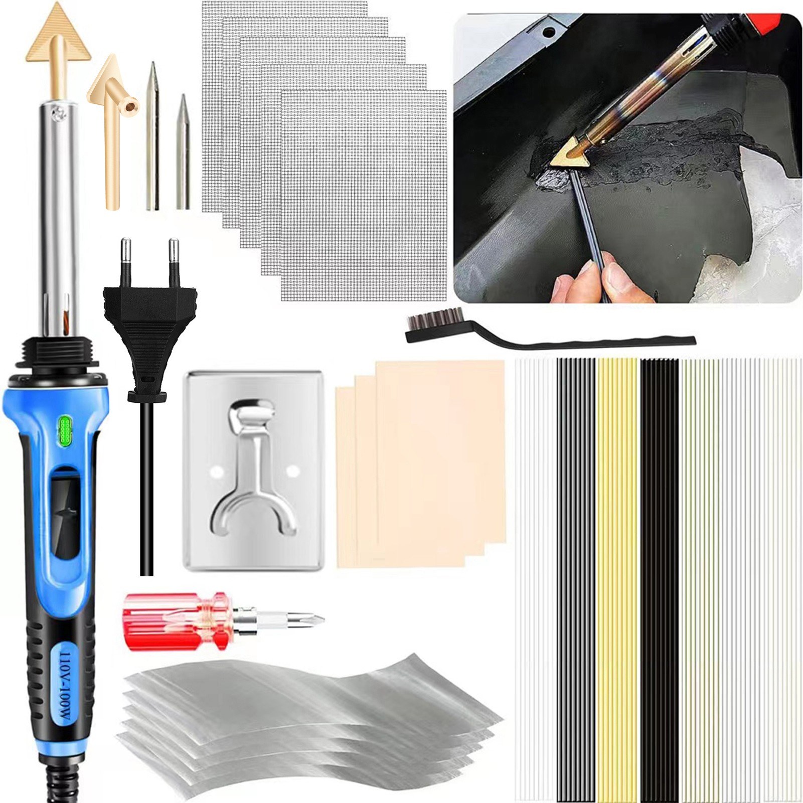 100W Plastic Welding kit 2-in Plastic Welder and oldering Iron