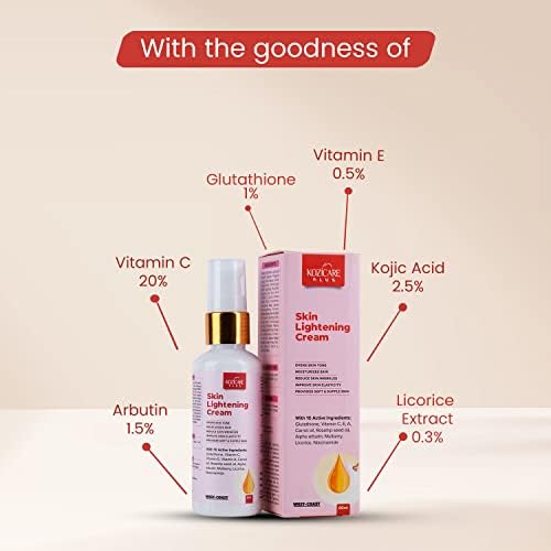 glutathione cream in sri lanka price Kozicare Plus Skin Lightening Cream with Kojic Acid 2.5%, Glutathione 1%,  Vitamin C 2%, Vitamin A, Carrot Oil 0.5%, Rosehip Oil 0.5%, Arbutin 1.5%,  Mulberry 0.5%, Licorice 2% & Niacinamide 1% - 60ml FROM DUBAI (SAM)