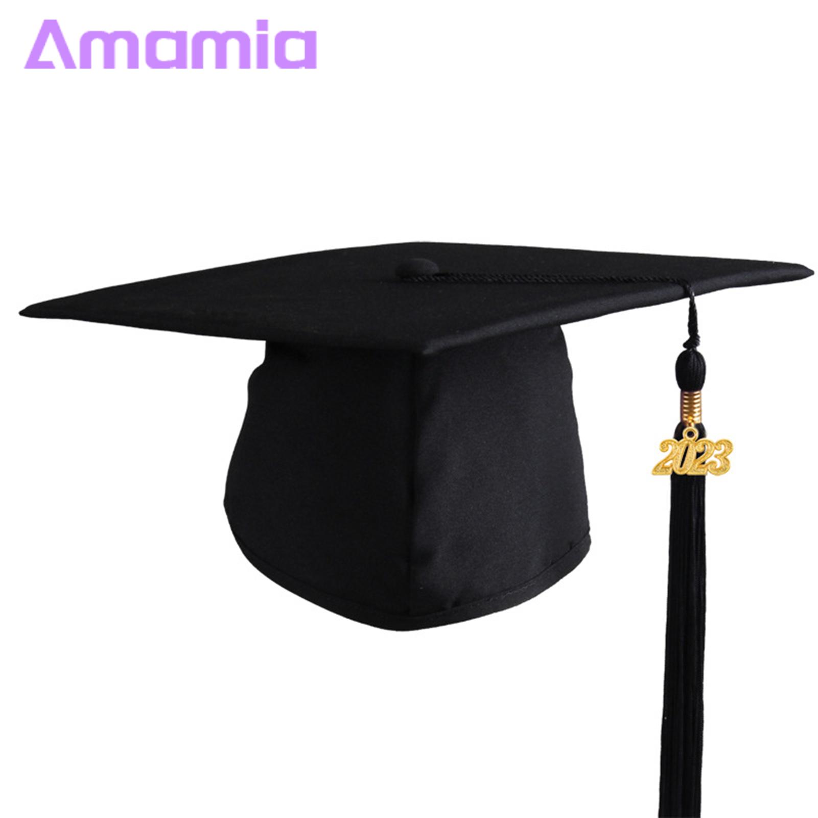 Academic Dress Long Sleeve High School Degree Robe Graduation Gown Top Hat. 