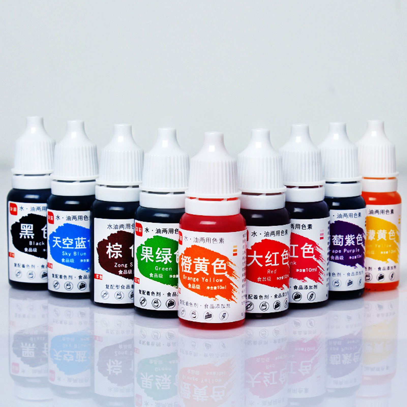12 Colors 10ml Natural Ink Food Coloring Cake Pastries Cookies DIY Craft Pigment