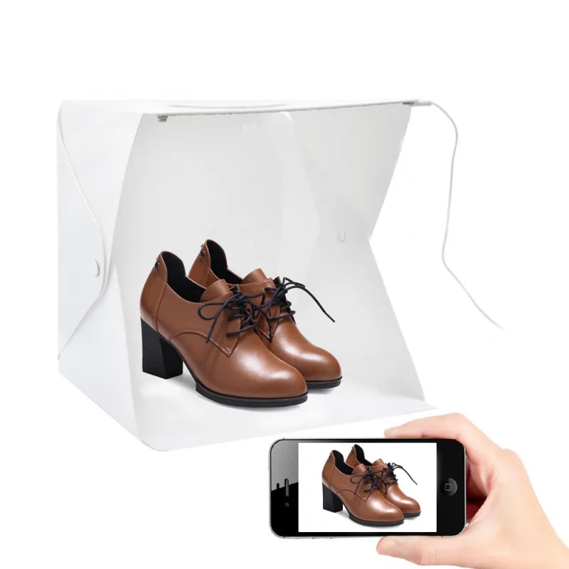 Online products Gem Photography Lighting & Studio Equipment Camera DSLR Photography Photo Light Box 20cm Mini Studio Box Kit Photography Shooting light Box with 6 color backgrounds. 