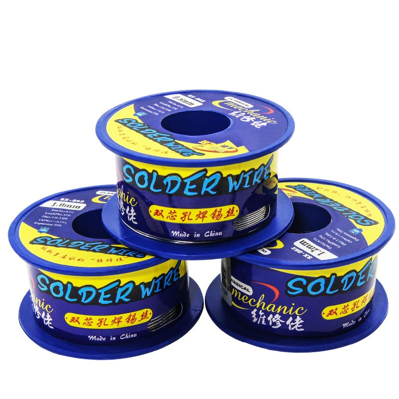 MECHANIC SX-862 Rosin Core Solder Wire 60g 0.3/0.4/0.5/0.6/0.8/1.0/1.2mm Low Melting Point Welding Tin Wire BGA Soldering Tools. 