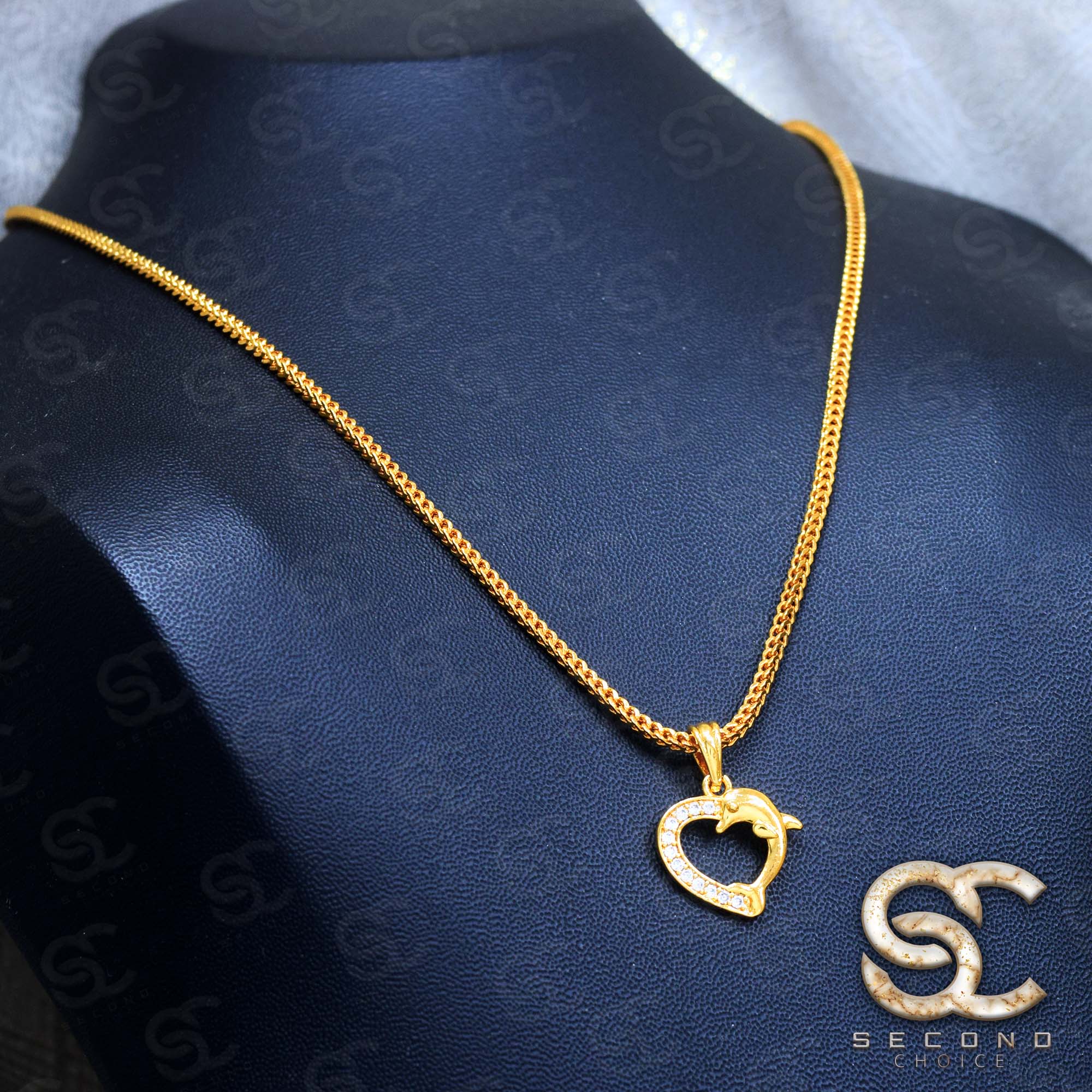 2021 Gold Plated Stainless Steel Necklace Pendant & Earring Floral Se