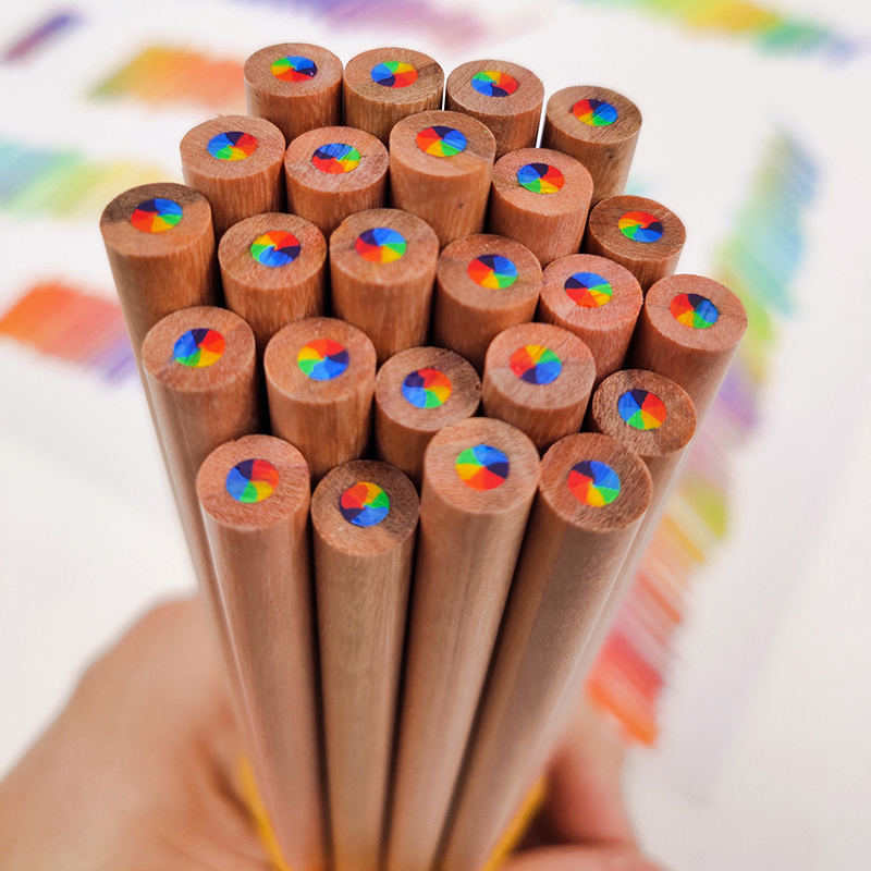 2Pcs 7 Colors Gradient Rainbow Pencils For Art Drawing Coloring Sketching SEVICH. 