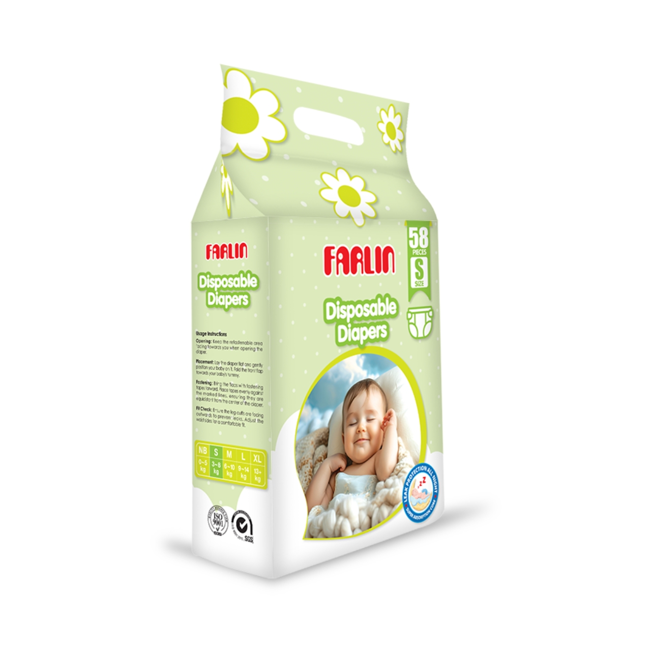 FARLIN DIAPER 58 PCS SMALL