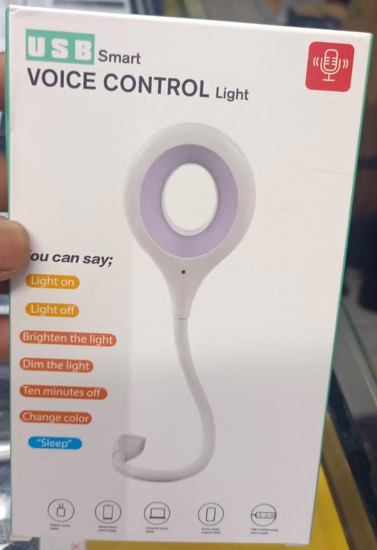 USB Smart Voice Control Super Light, Night Light for Kids, Reading Lights for Children Elderly People to Read in Bed for all use. 