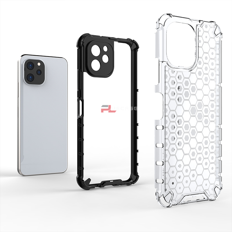 PlusCase for Huawei Nova Y61 Shockproof Case Honeycomb Clear Armor Hybrid Rugged Impact Protective Casing. 