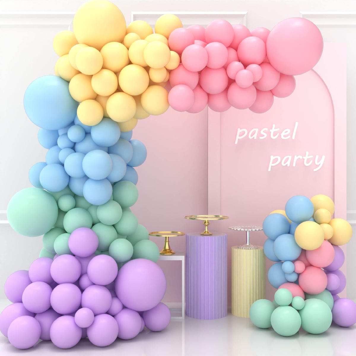 Pastal Multi Color Balloon (15) Packet Pastel Birthday Decoration