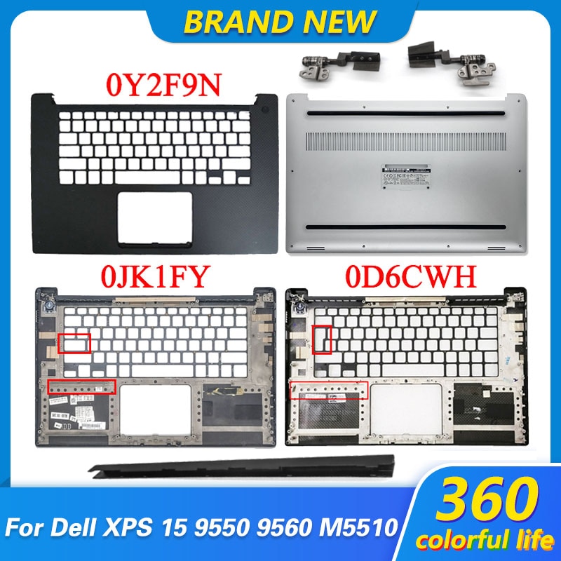 New Palmrest For Dell XPS 15 9550 9560 Precision 5520 M5510 P56F Palmrest Upper Top Case C Shell Black 0Y2F9N /0D6CWH/0JK1FY
