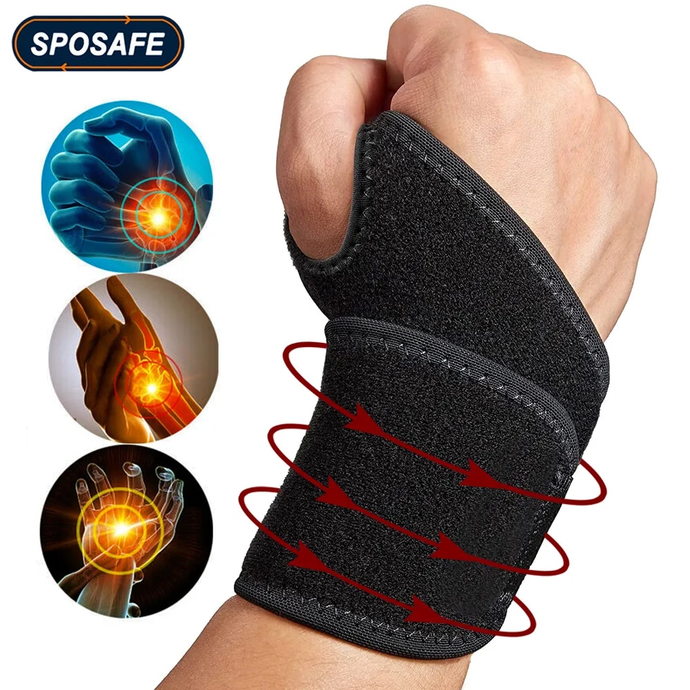 Sports Adjustable Wrist Compression Wrap Elastic Wrist Support Brace