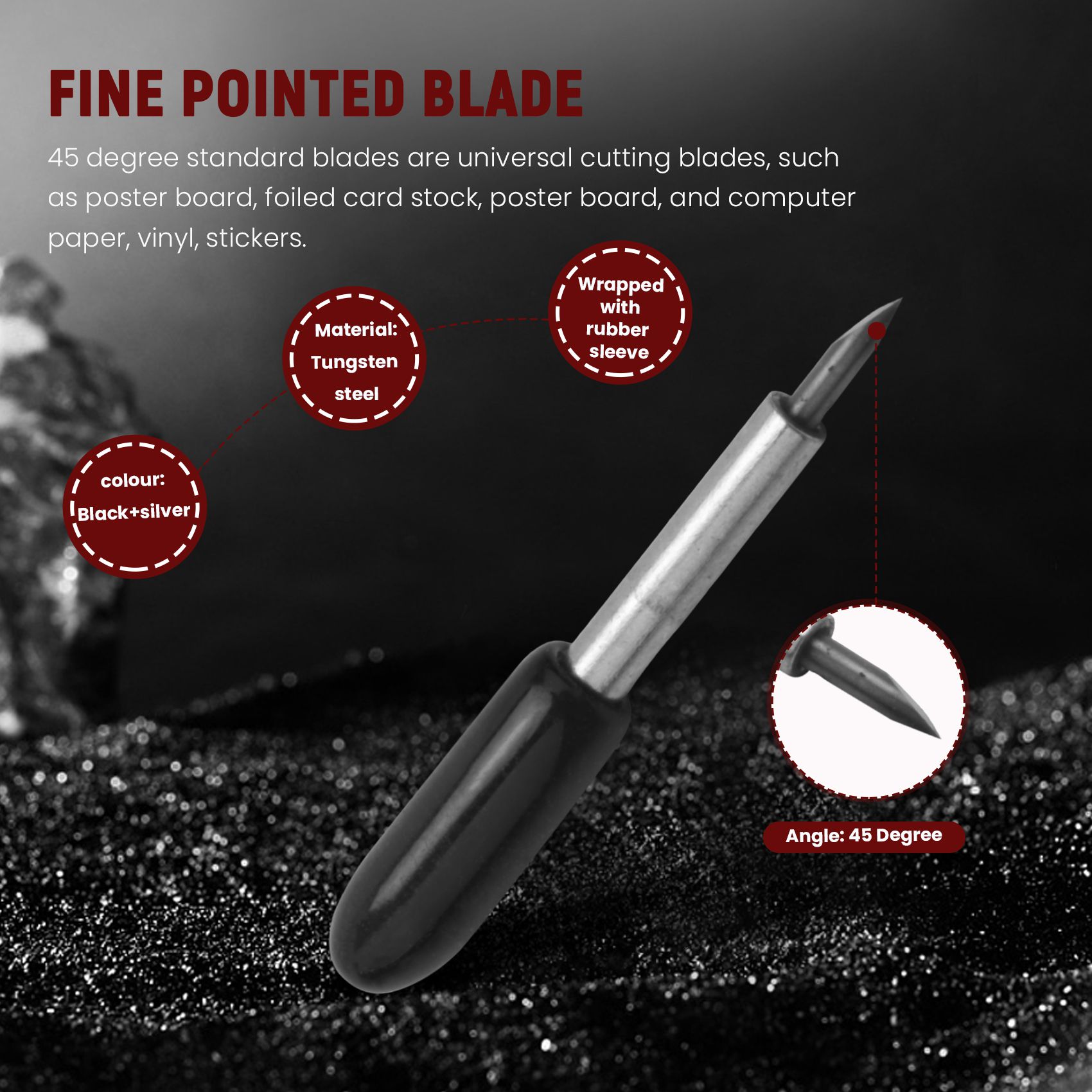 20Pcs Cutting Blades for Cricut Explore Air/Air 2/Maker Expression Fine  Point Blades Consist for Cricut Cutting Machines
