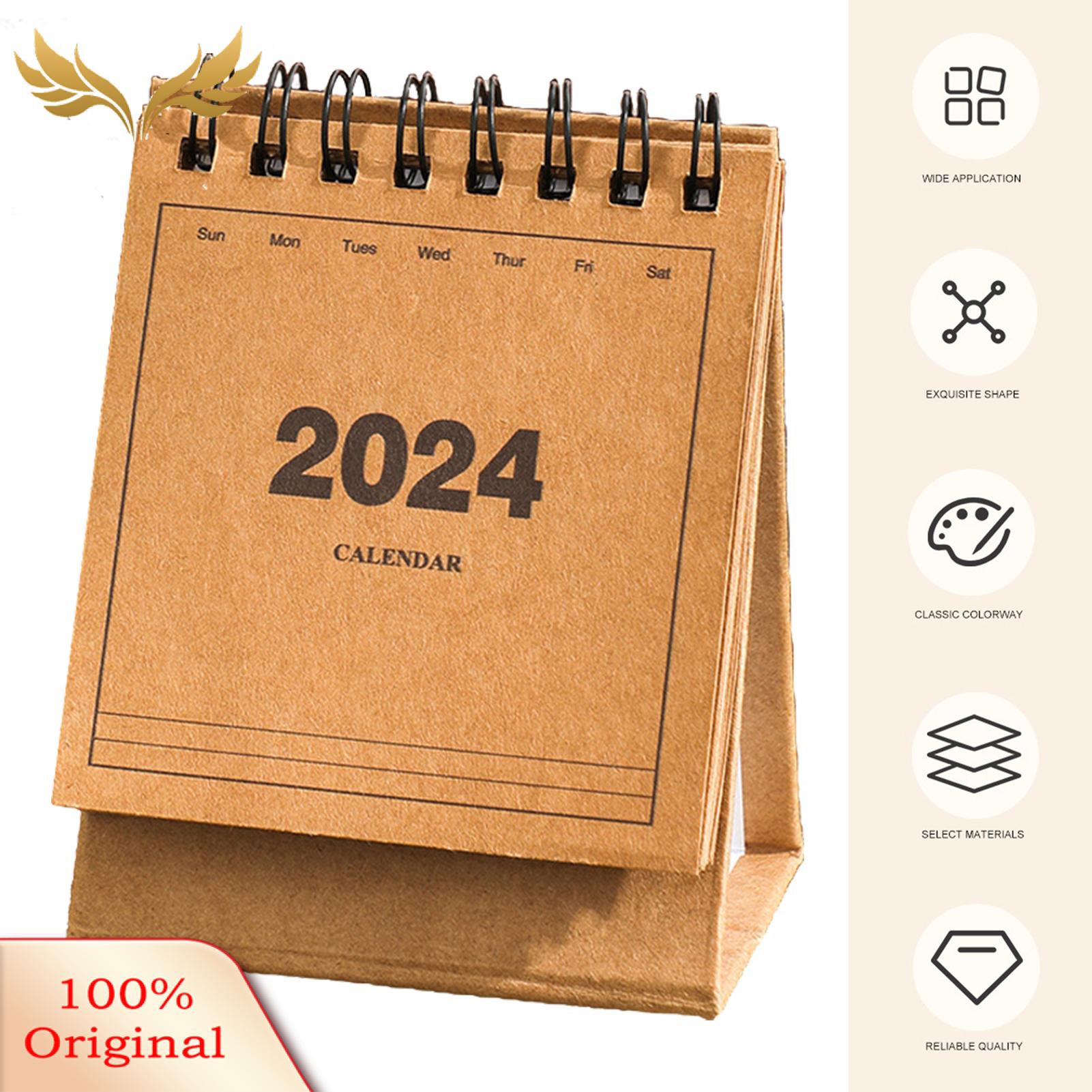 SuperRide Simple Stylish Desktop Decoration 2023-2024 Mini Desk Calendar Standing Flip Monthly Planner for School Home Office Buyers' Favorite Portable Pocket Calendar. 