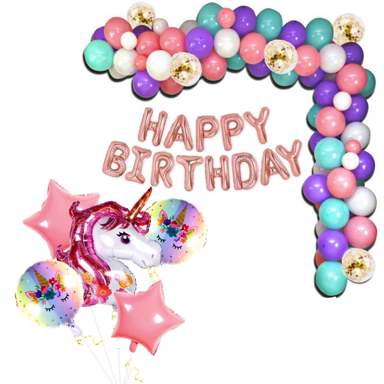 Unicorn Decoration set for Birthday Party Balloons for Kids Birthday Party Decoration. 