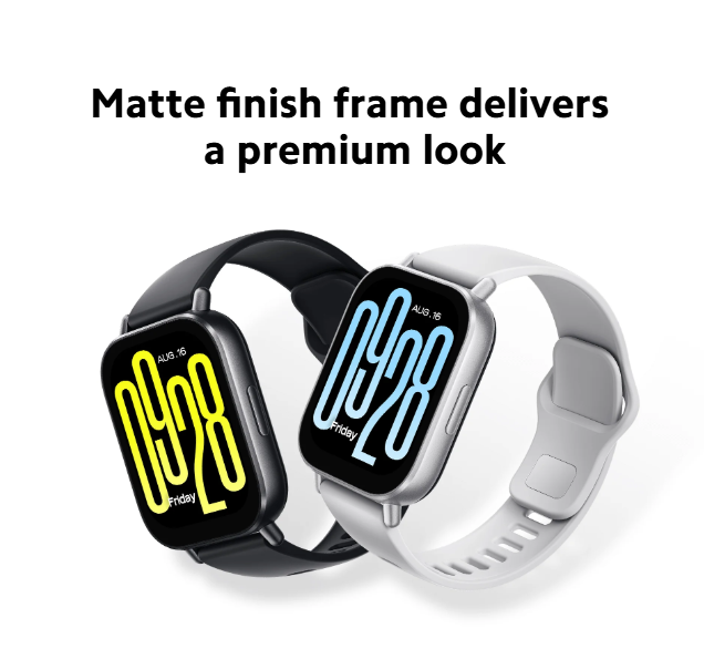 Redmi Watch 5 Active Calling Smartwatch, 2'' LCD large display, Dual-mic noise reduction and Bluetooth® calling, Matte finish frame. 