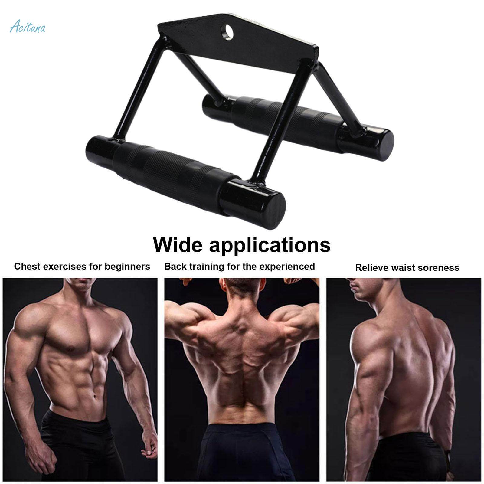 Home Gym Cable Attachment Machine Tricep Row Bar Double D Handle Normal. 