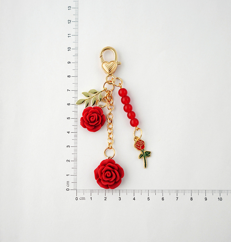 Rose keychain hot sale