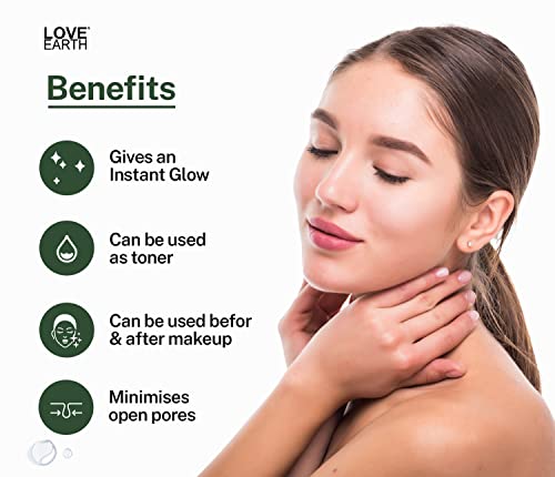 Love Earth Jasmine Mogra Face Mist Toner with Jasmine Oil & Extracts for Instant Glow & Even Skin Tone 100ml(FROM INDIA)JEZ. 