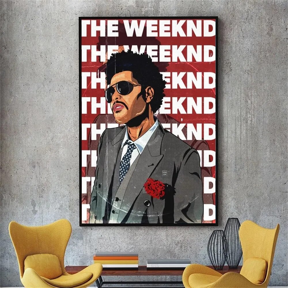 【NEW】 The Weeknd Starboy Poster No Framed Poster Kraft Club Bar Paper Vintage Poster Wall Art Painting Bedroom Study Stickers. 