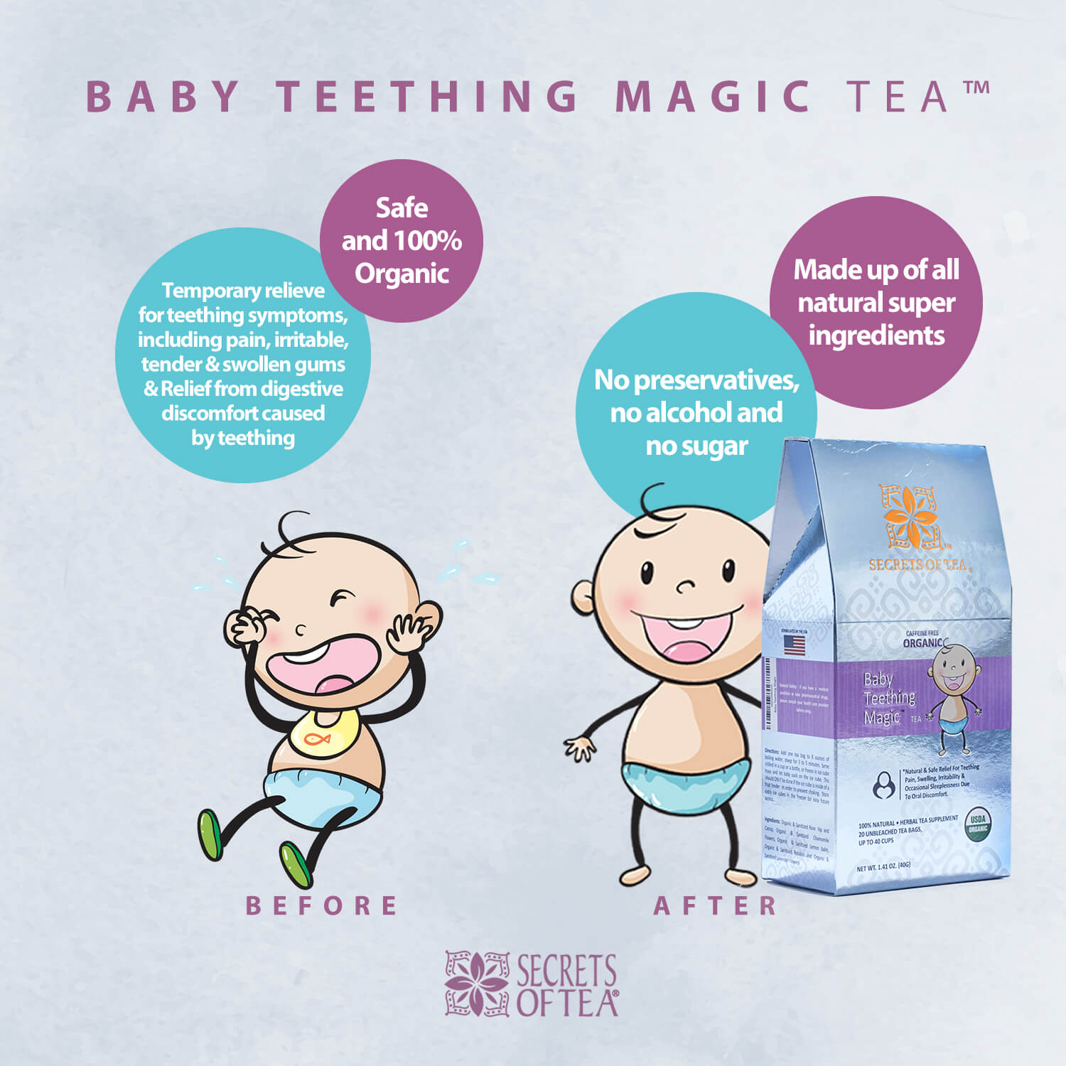 baby teething magic tea