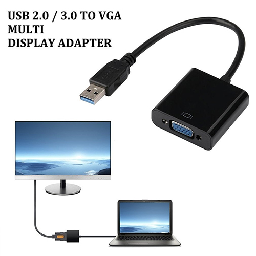 USB to VGA Video Adapter HD USB 3.0 to VGA Display Converter. 