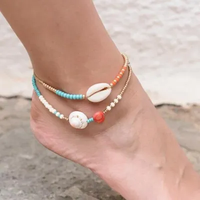 Seashell hot sale ankle bracelet