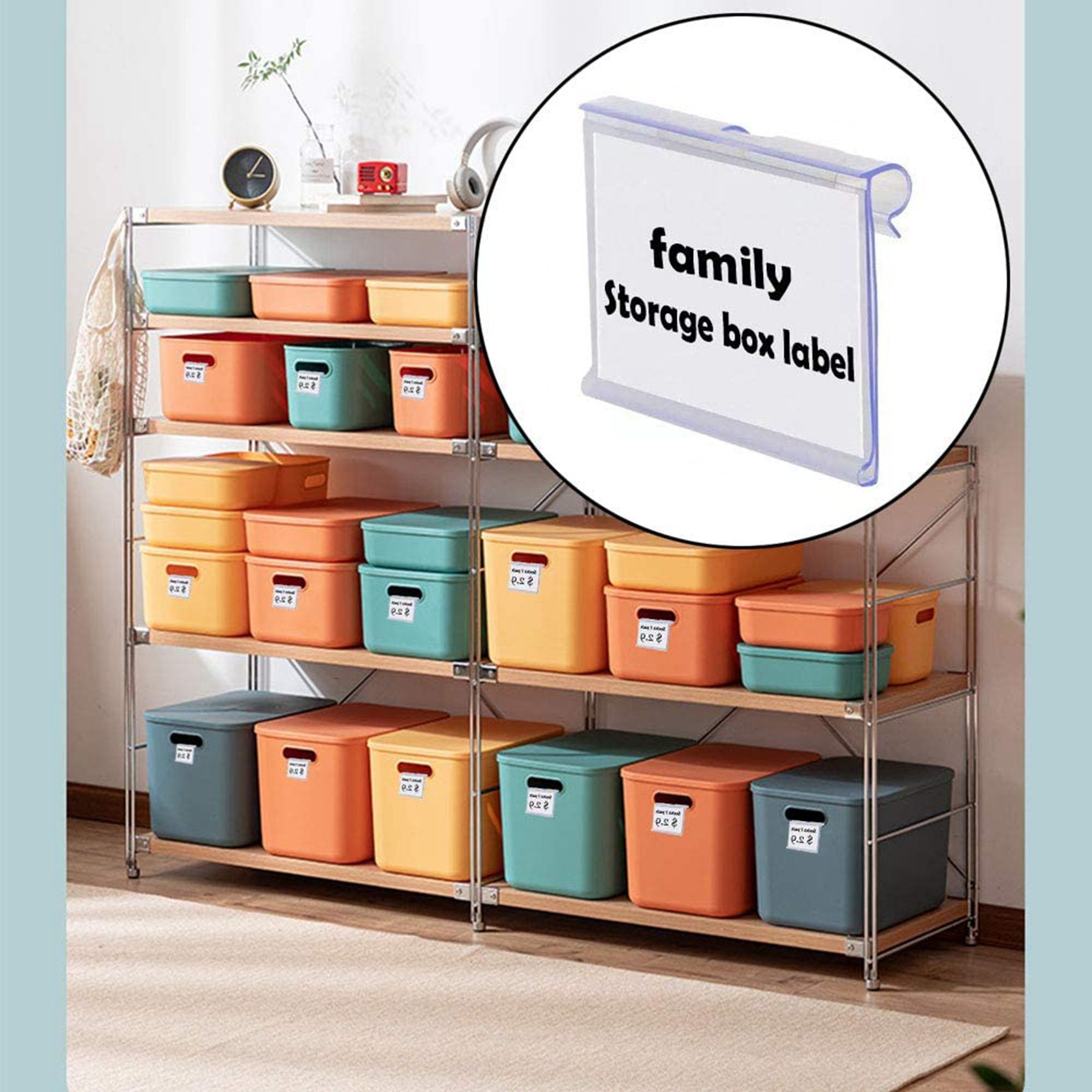 200Pcs Clear Plastic Label Holders for Wire Shelf Retail Price Label Holders Merchandise Sign Display Holder (6 x 4 cm). 