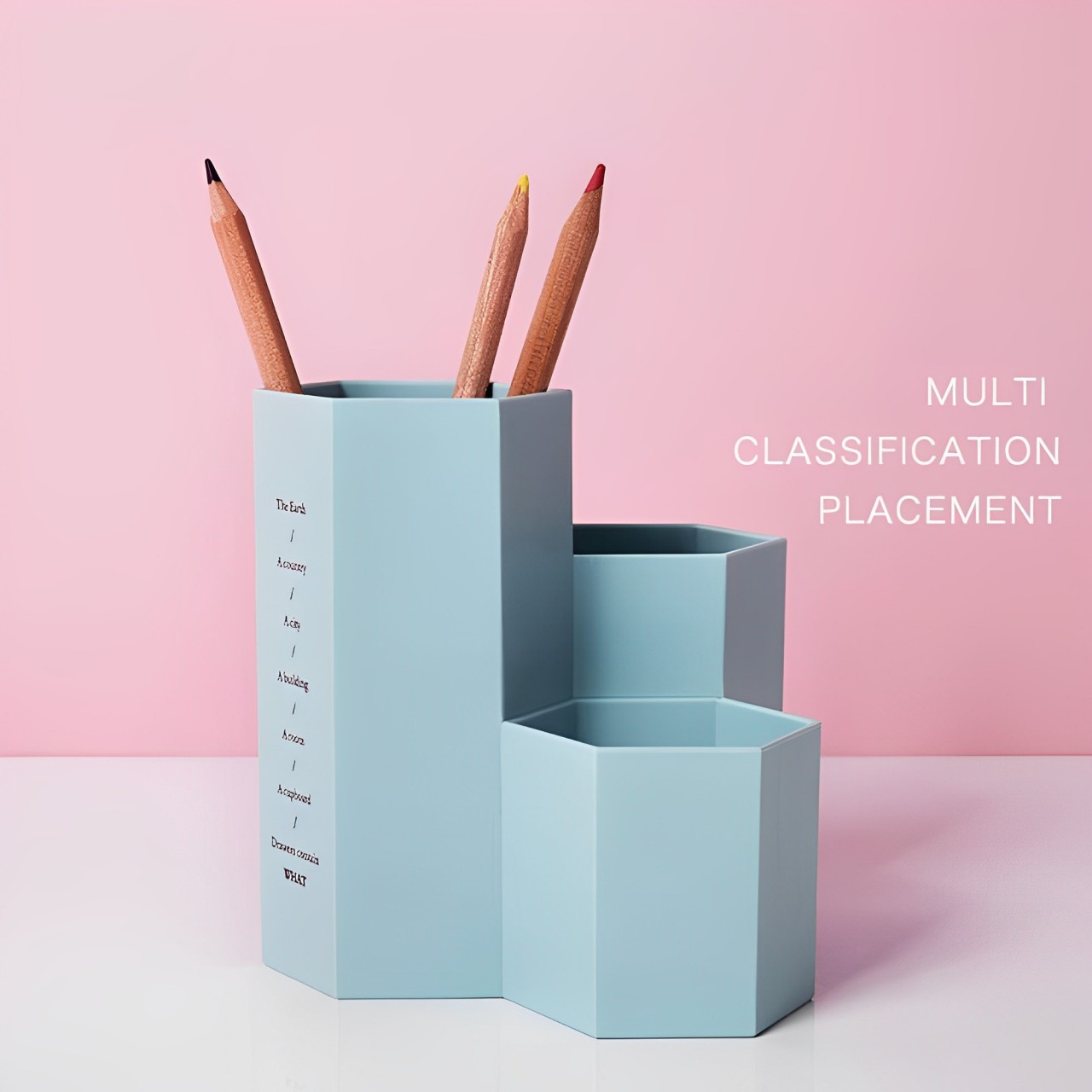 Office School Desk Organizer Pencil Pen Holder Makeup Storage Box Stand. 