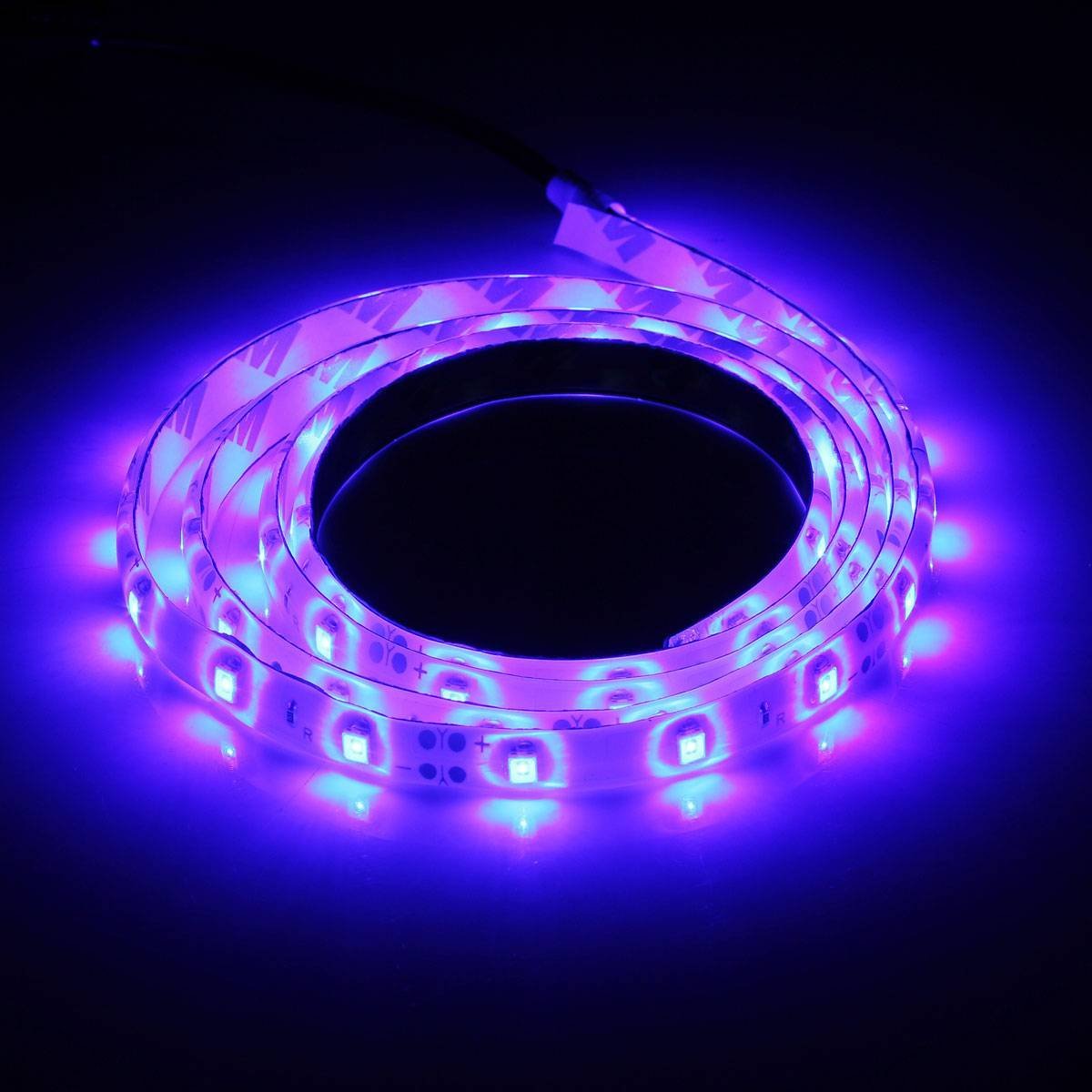 1M 60-3528 SMD Waterproof LED Light Strip DC12V (Blue). 