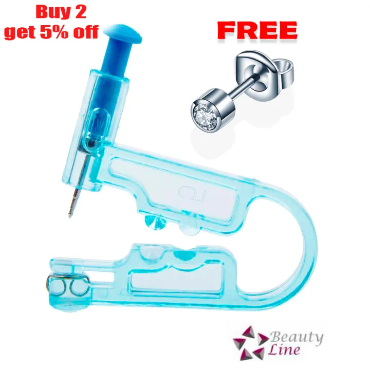 Ear Piercing Gun Healthy Safety Sterile Disposable Body Ear Nose Gun ...